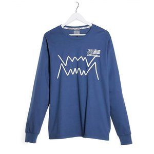 Puma logo long sleeve t-shirt in navy